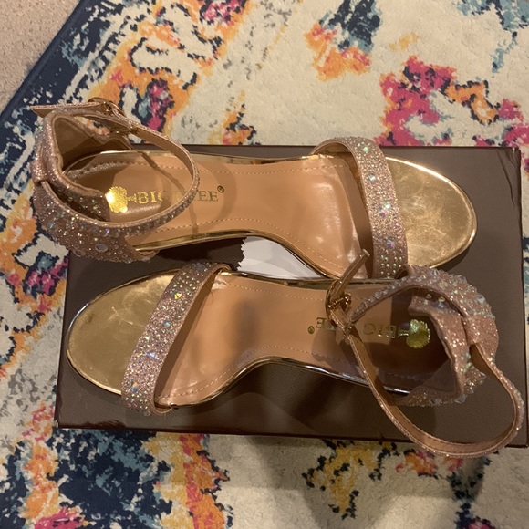 Big Tree rose gold dress heels- size 38 - Picture 2 of 4